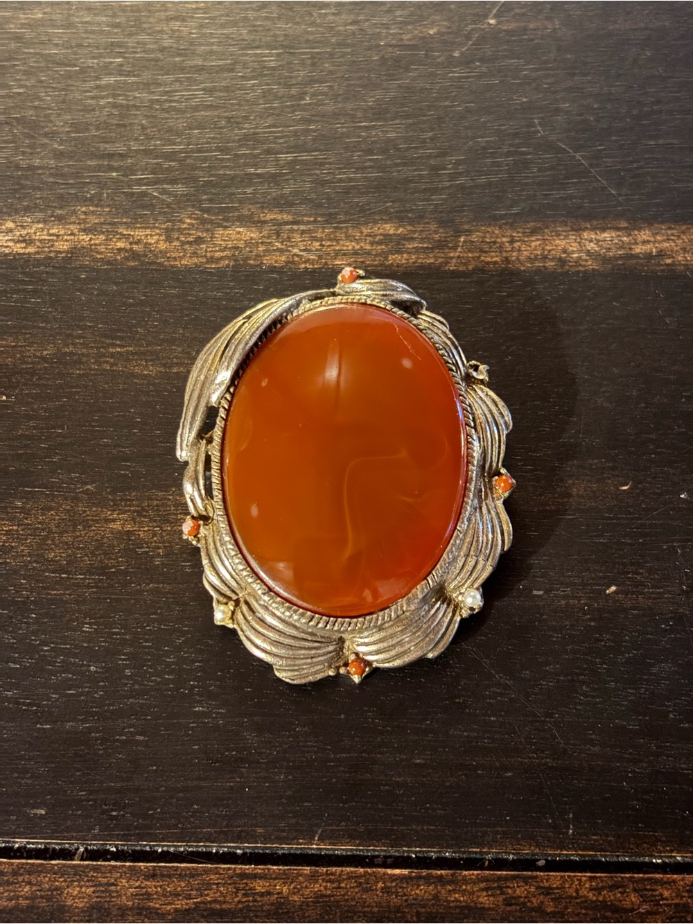 Vintage Carnelian Brooch